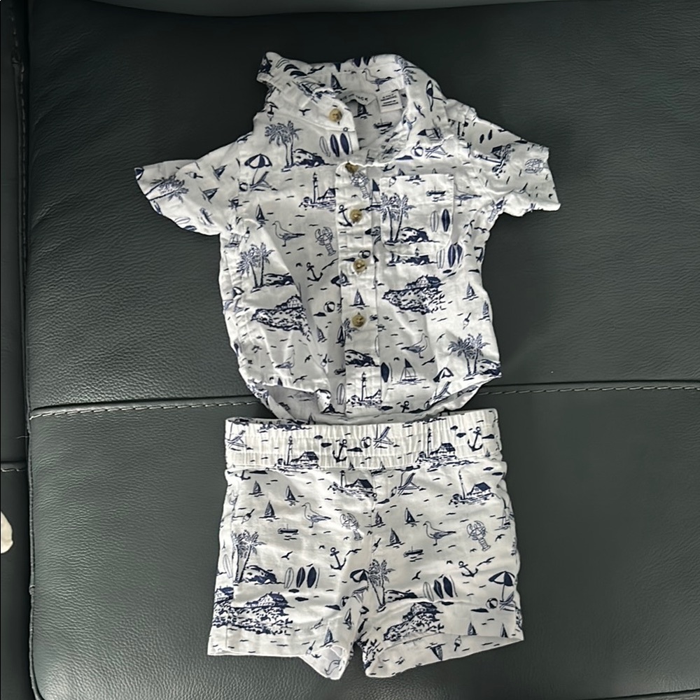 Janie and Jack Nautical Shirt and Shorts